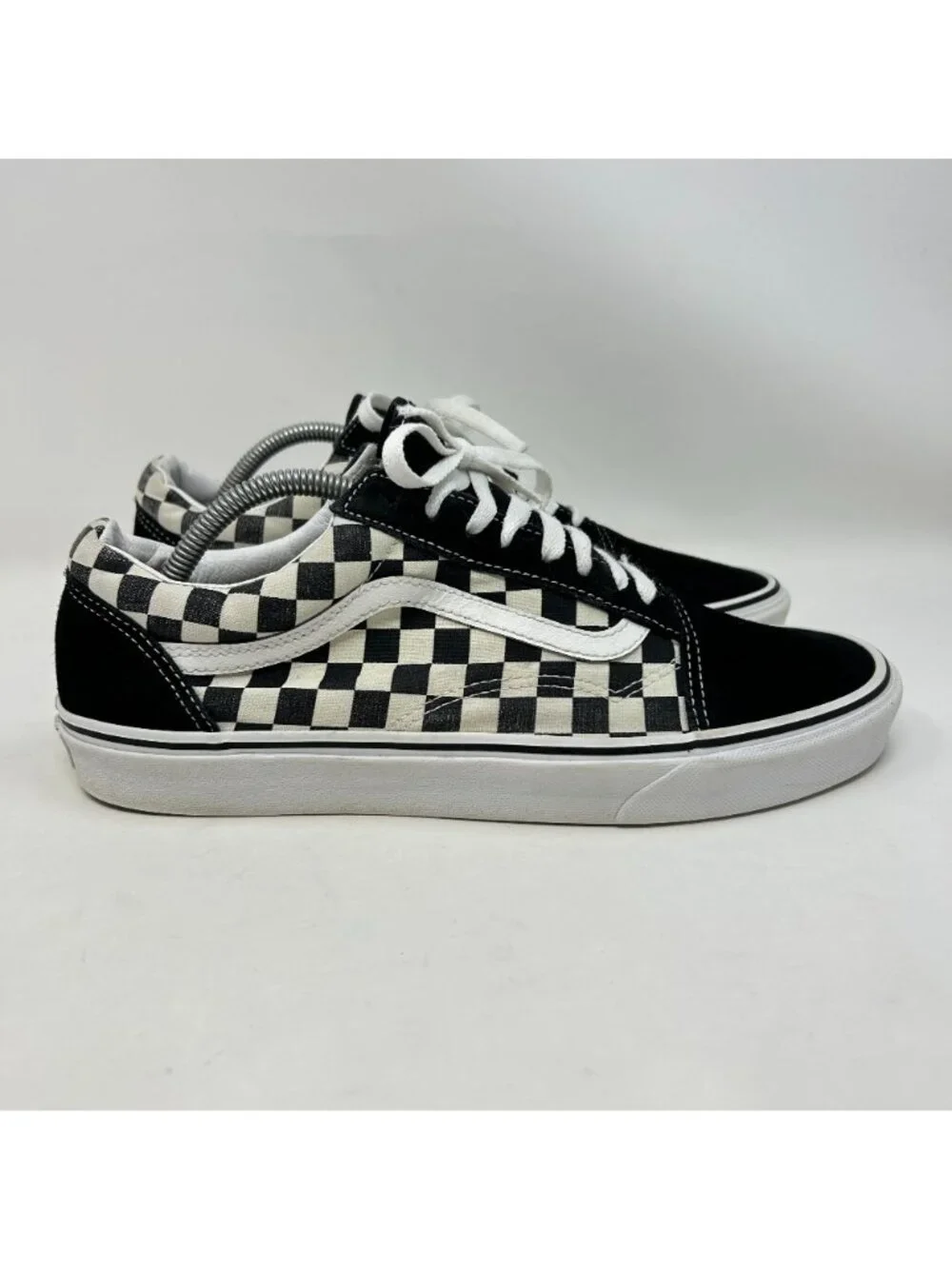 Vans Old Skool Checkerboard Black White  Skate Shoes Size 10.5 Men / 12 Wmns